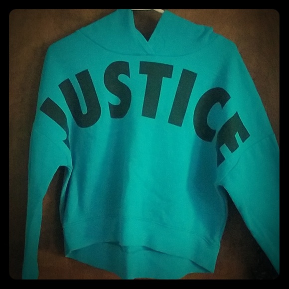 Justice Other - Blue Justice crop top/hoodie